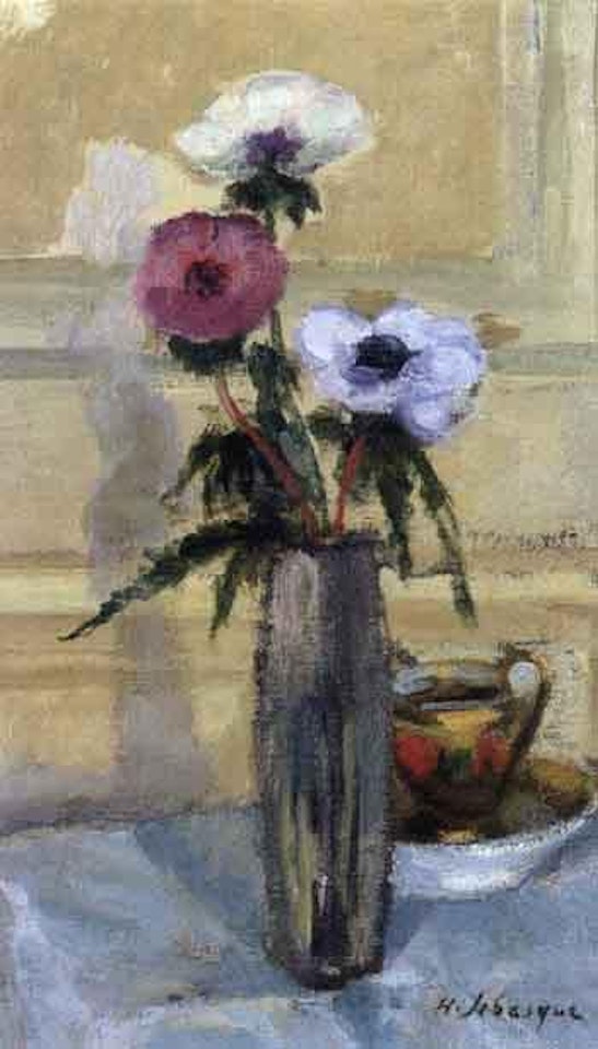 Bouquet d'anemones et tasse by Henri Lebasque