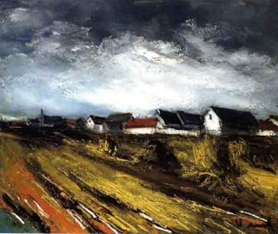 Champ de ble et village by Maurice de Vlaminck