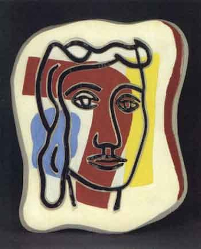 Visage en creux, couleurs en dehors by Fernand Leger
