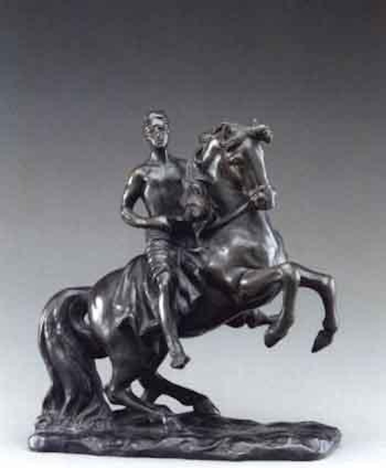 Cavallo e cavaliere con berretto frigio - dioscuro, Giorgio de