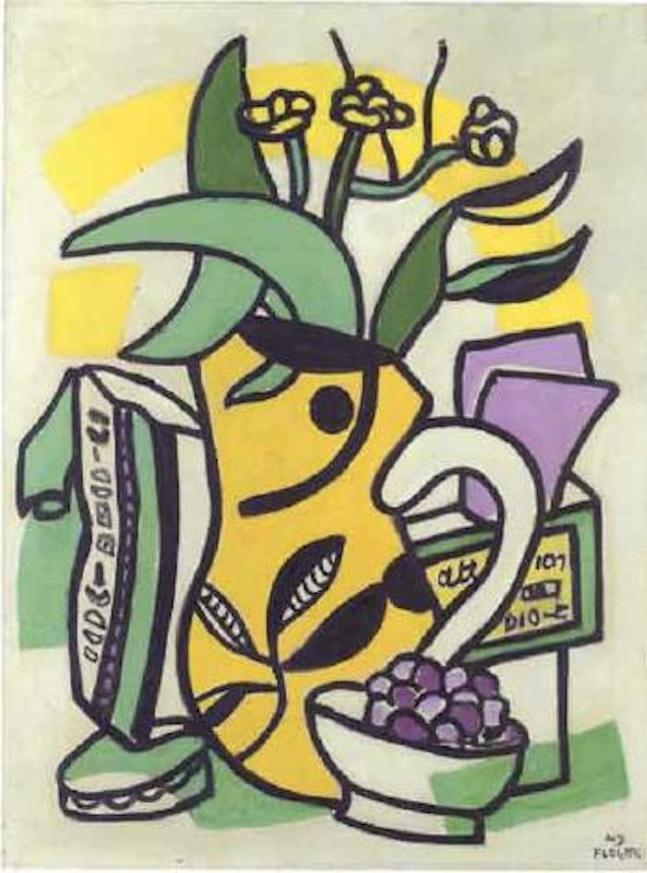 Nature morte - un vase jaune by Fernand Leger