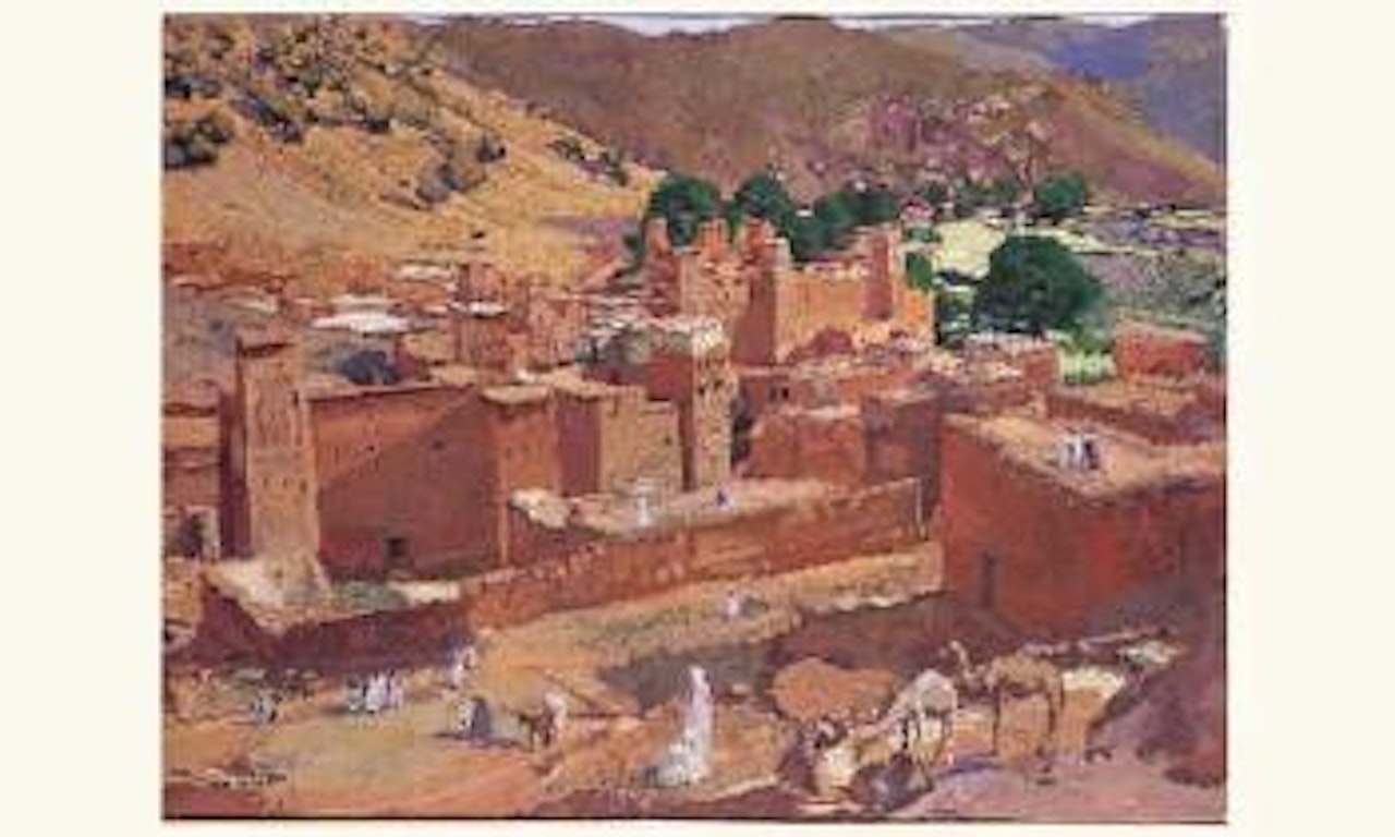 Effet de soir sur Anemiter, Vallee d'Ounila, Grand Atlas by Jacques Majorelle