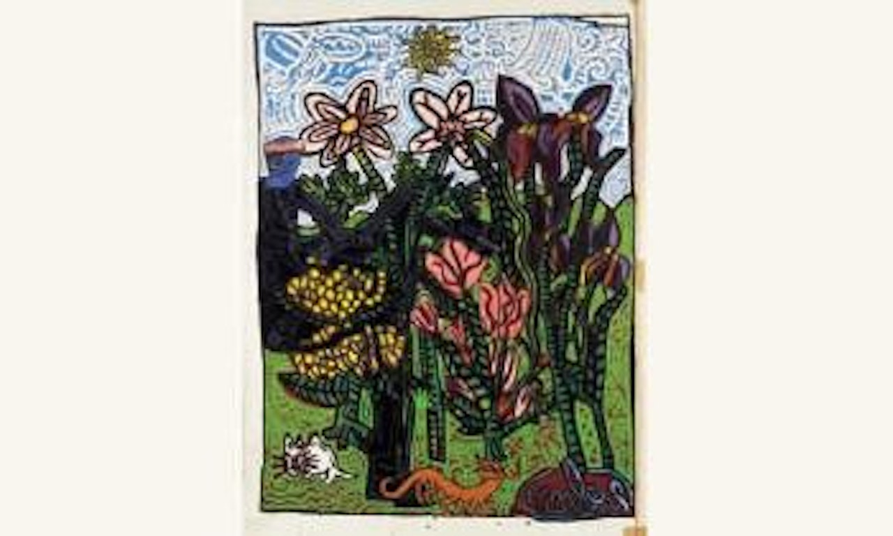 Le Blue Rauter, prononcer Row comme Rateau, hommage au Blaue Reiter by Robert Combas