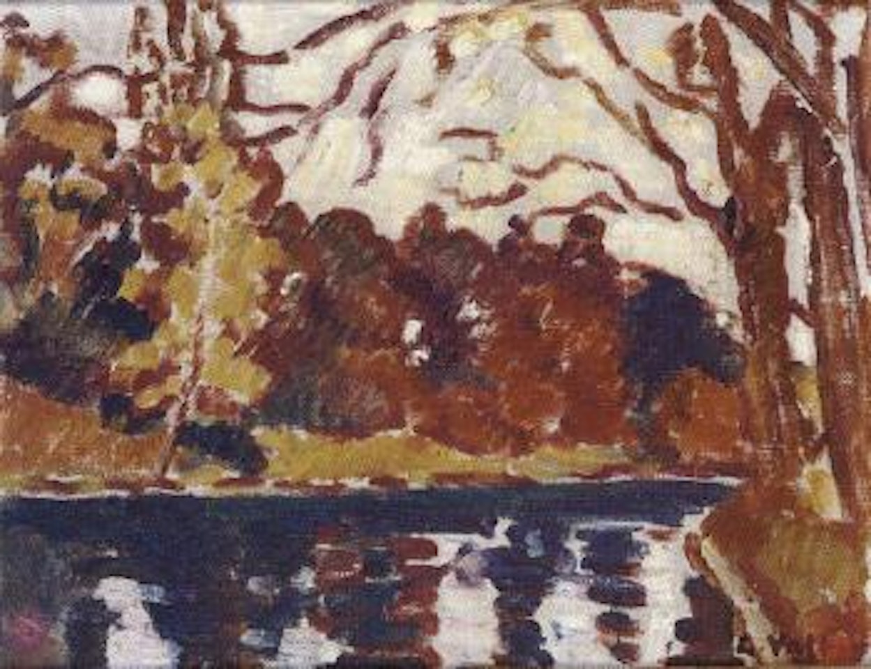 L'automne au bord de l'eau by Louis Valtat