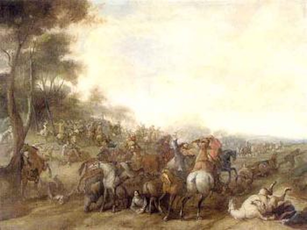Battle scene by French School