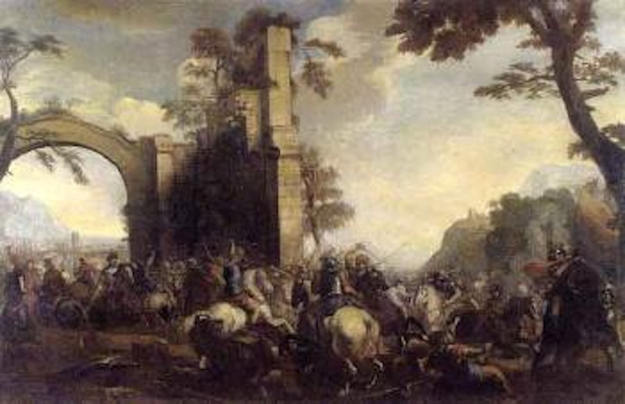 Battle scene by French School