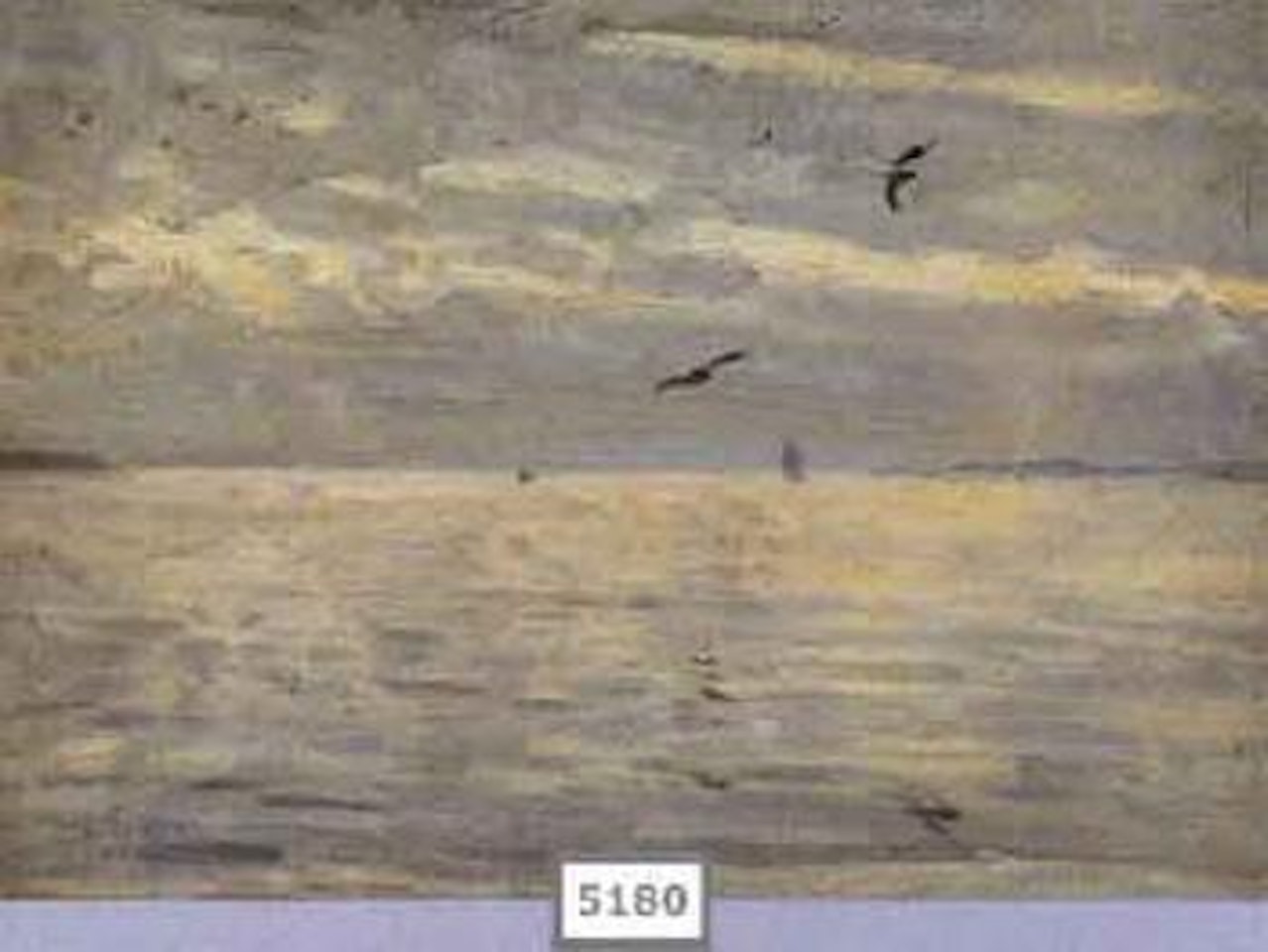 Sunny seascape with saegulls by Paul Fischer