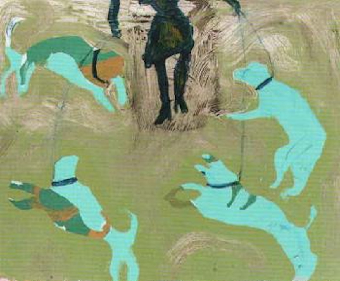 Girl with dogs by Ernst Billgren