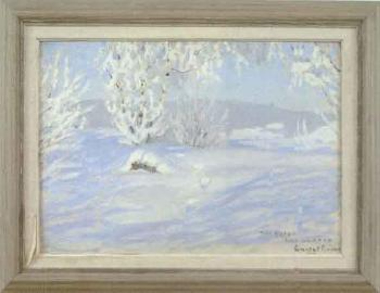Sunny snowy landscape by Gustaf Fjaestad