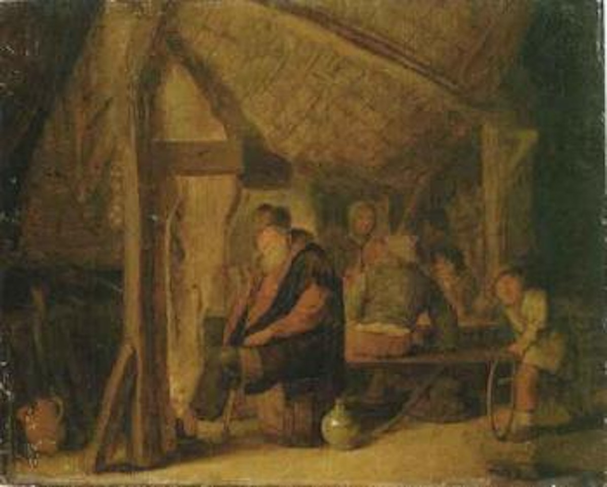 Interior with figures at an inn by Jan Miense Molenaer