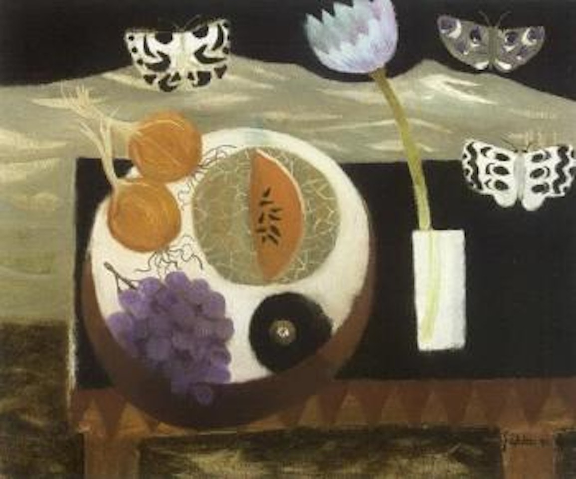 Three butterflies by Mary Fedden