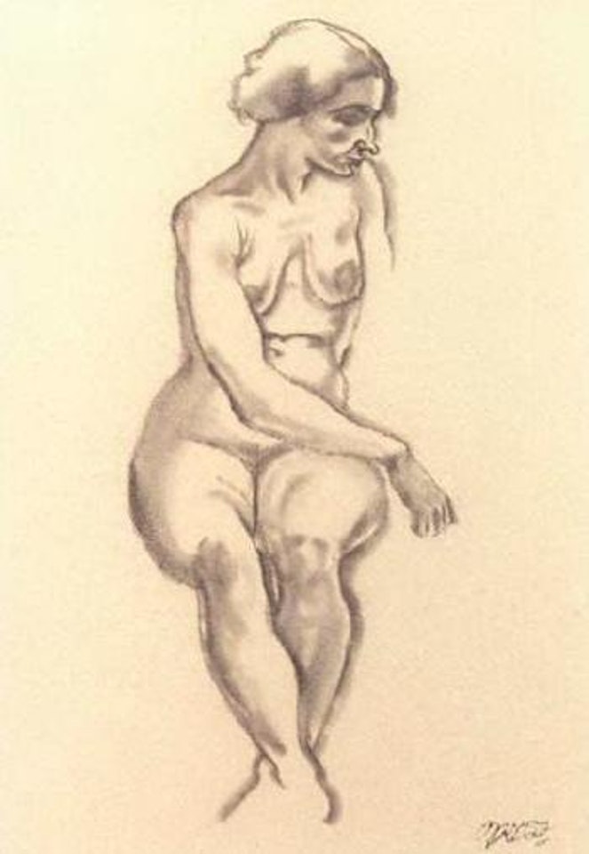 Sitzender weiblicher akt by George Grosz