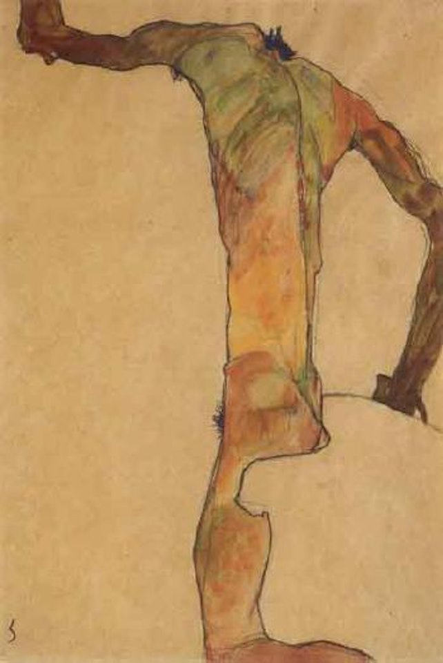 Mannlicher akt by Egon Schiele