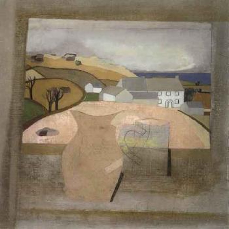 Cornish landscape - Higher Carnstabba Farm by Ben Nicholson, O.M.