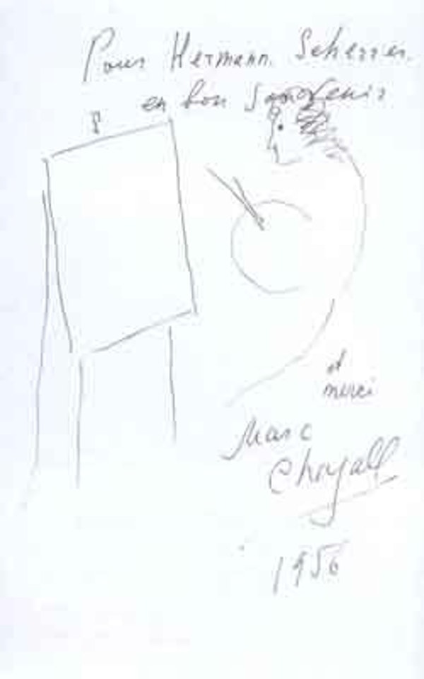 Devant le chevalet by Marc Chagall