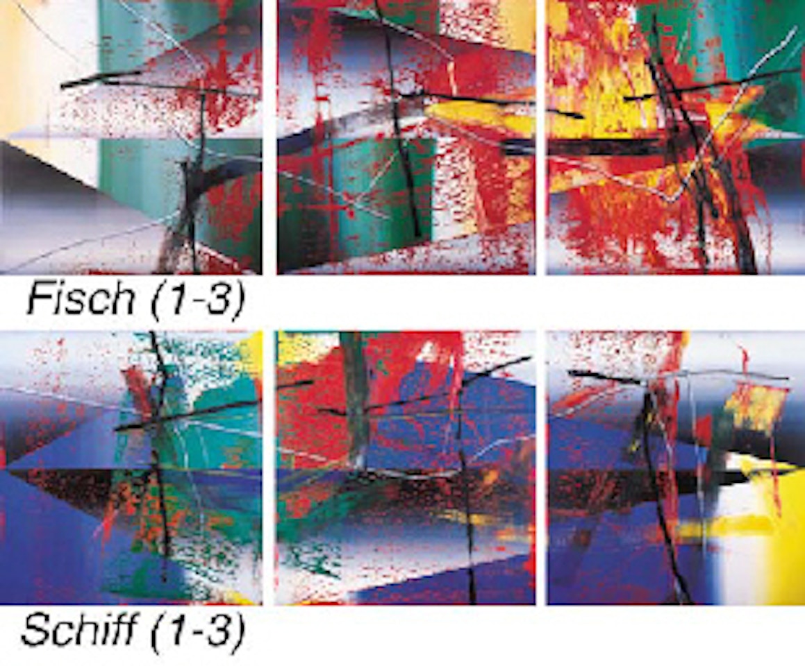 Fisch 1-3 and Schiff 1-3 by Gerhard Richter