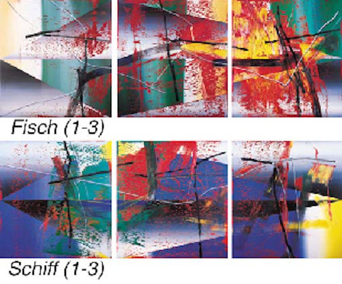 Fisch 1-3 and Schiff 1-3 by Gerhard Richter
