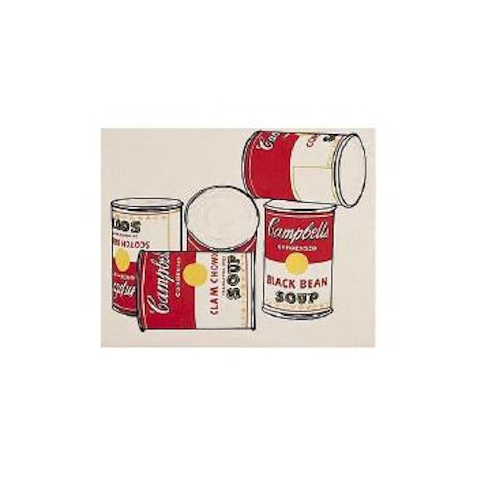 Group of five Campbell's Soup Cans by Andy Warhol