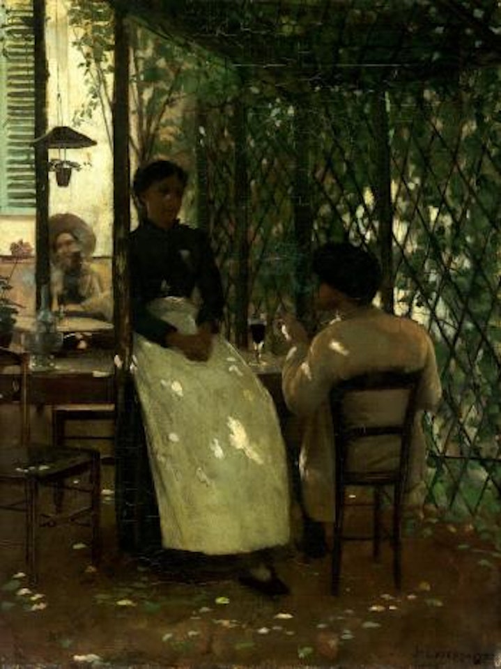 The Hotel Chevellin, Grez-sur-Loing by John Lavery