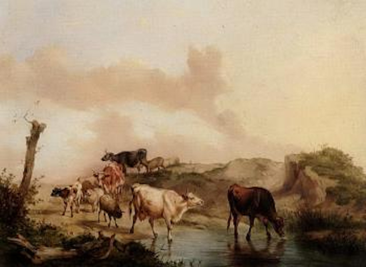 Watering place by Thomas Sidney Cooper