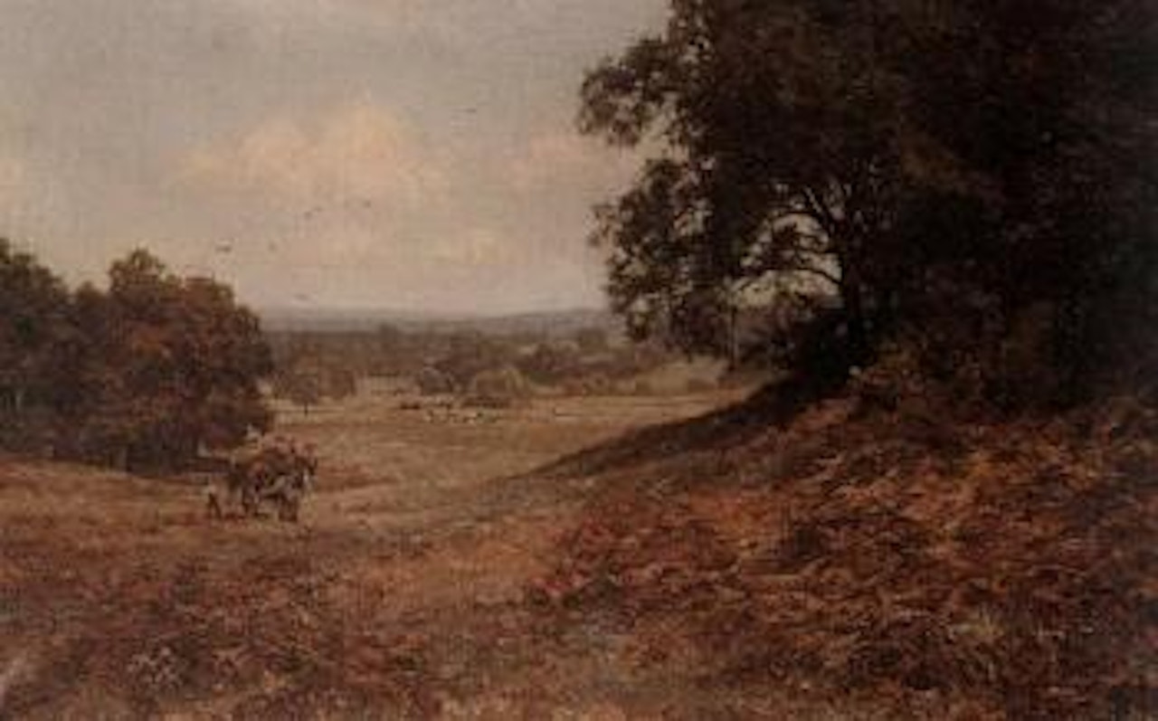 Collecting bracken by Edward Wilkins Waite