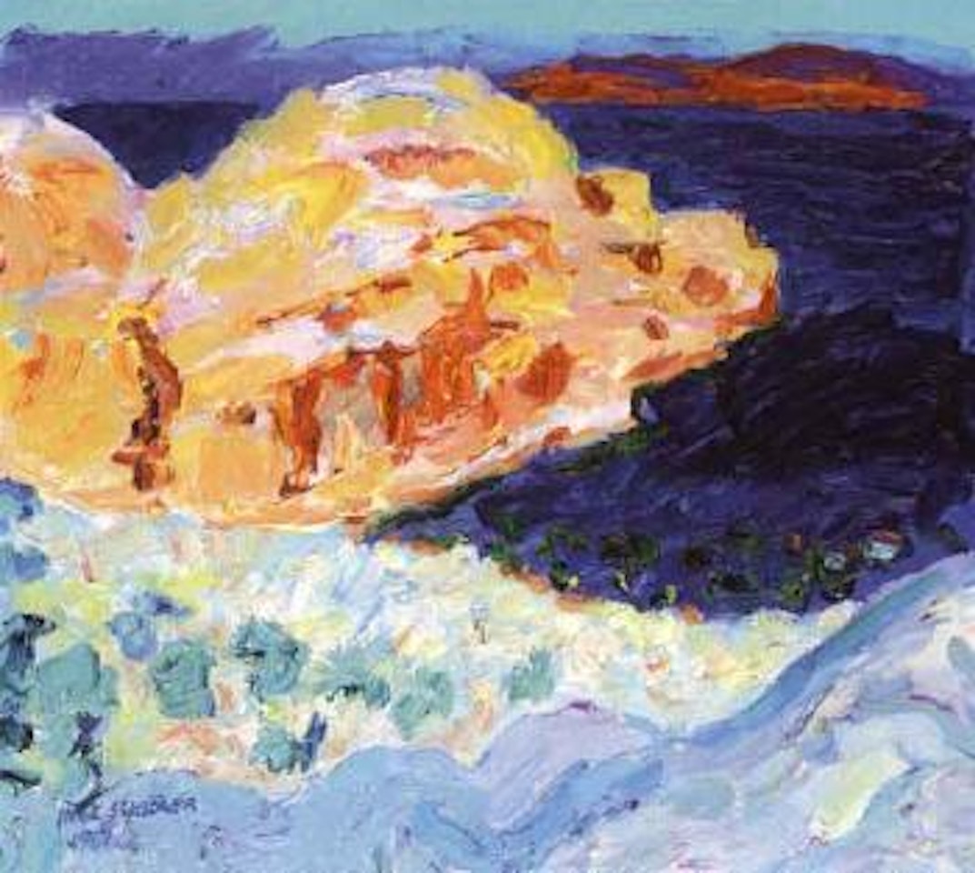 Cliffs and sea by Inge Schiöler