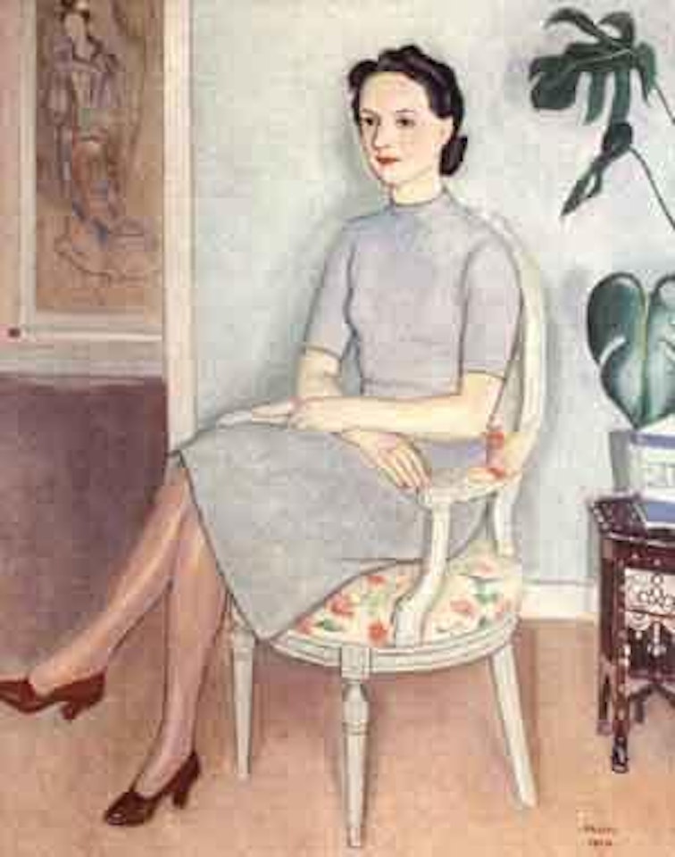 Woman with red shoes by Einar Jolin