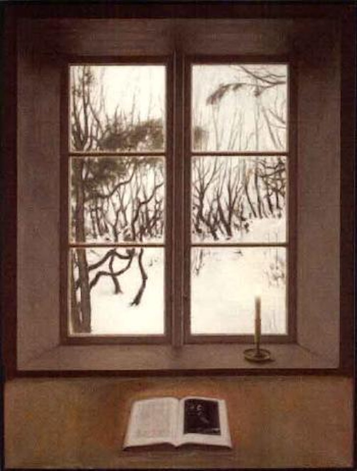 Winter days - Reality window. Pianoforte. Swan Lake. The garden by Ola Billgren