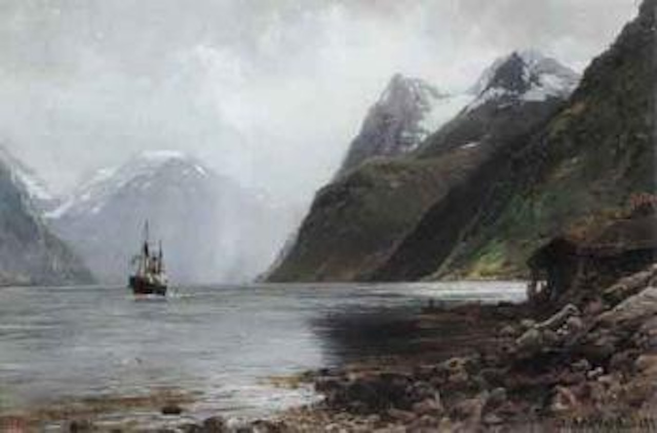 Landscape from Horundfjorden by Anders Monsen Askevold