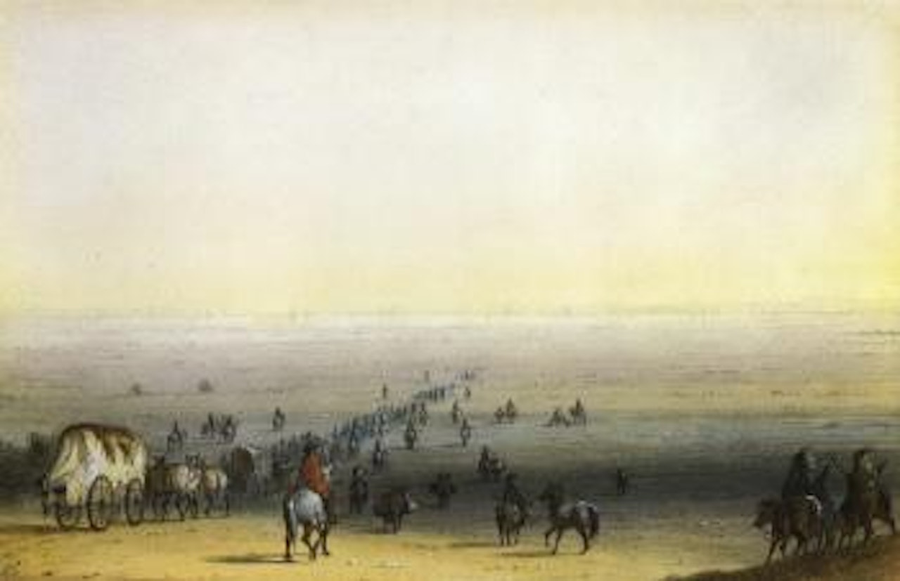 Mirage on the prairie by Alfred Jacob Miller