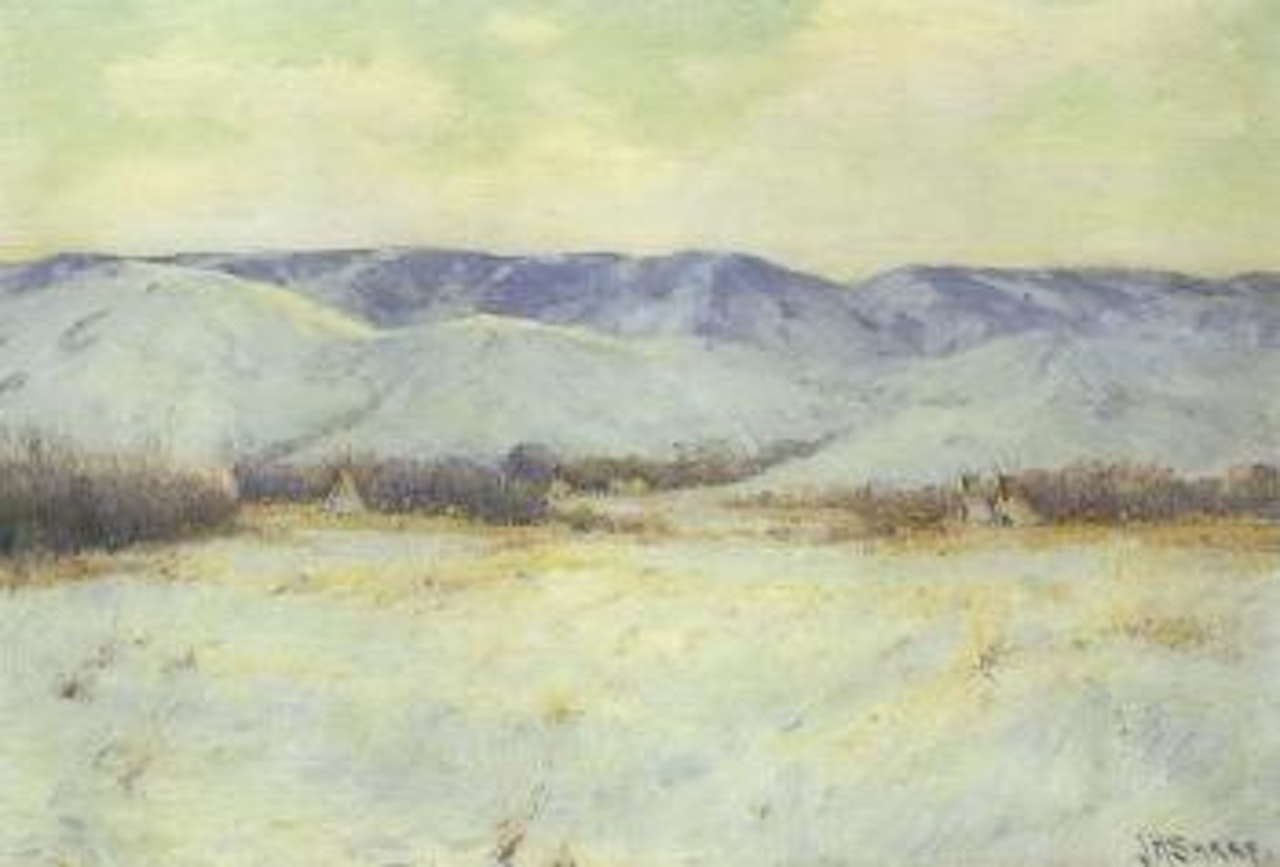 Crow reservation in winter by Joseph Henry Sharp