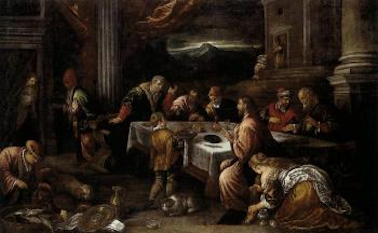 Christ in the house of Simon the Pharisee by Leandro Bassano