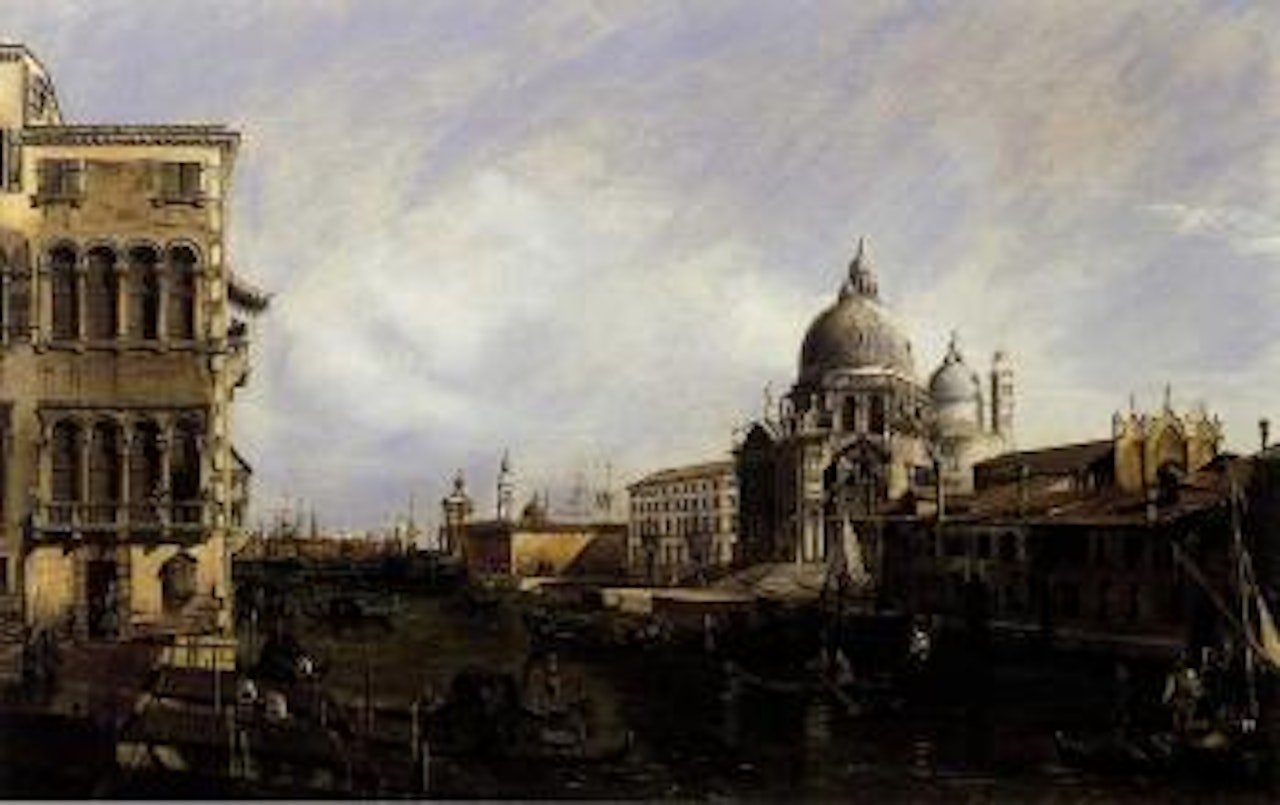 View of the Grand Canal with Santa Maria della Salute and Punta della Dogana, Venice by Canaletto