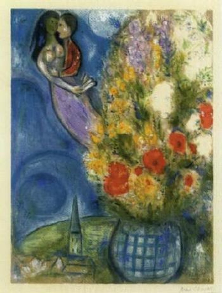 Red poppies by Marc Chagall