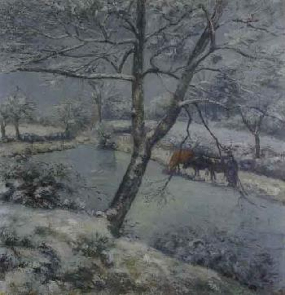 L'hiver a Montfoucault - effet de neige by Camille Pissarro