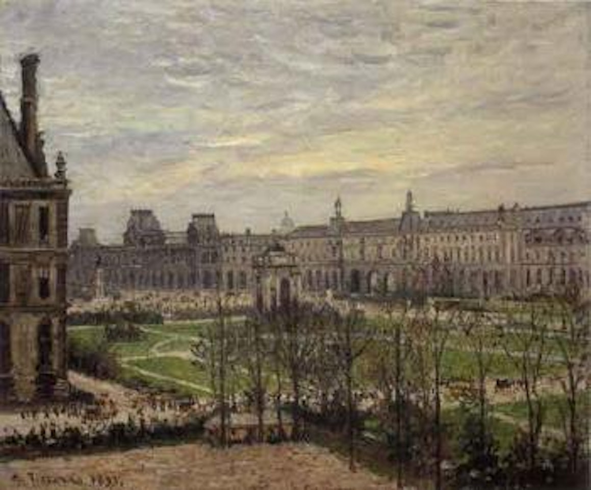 Le carrousel, temps gris by Camille Pissarro