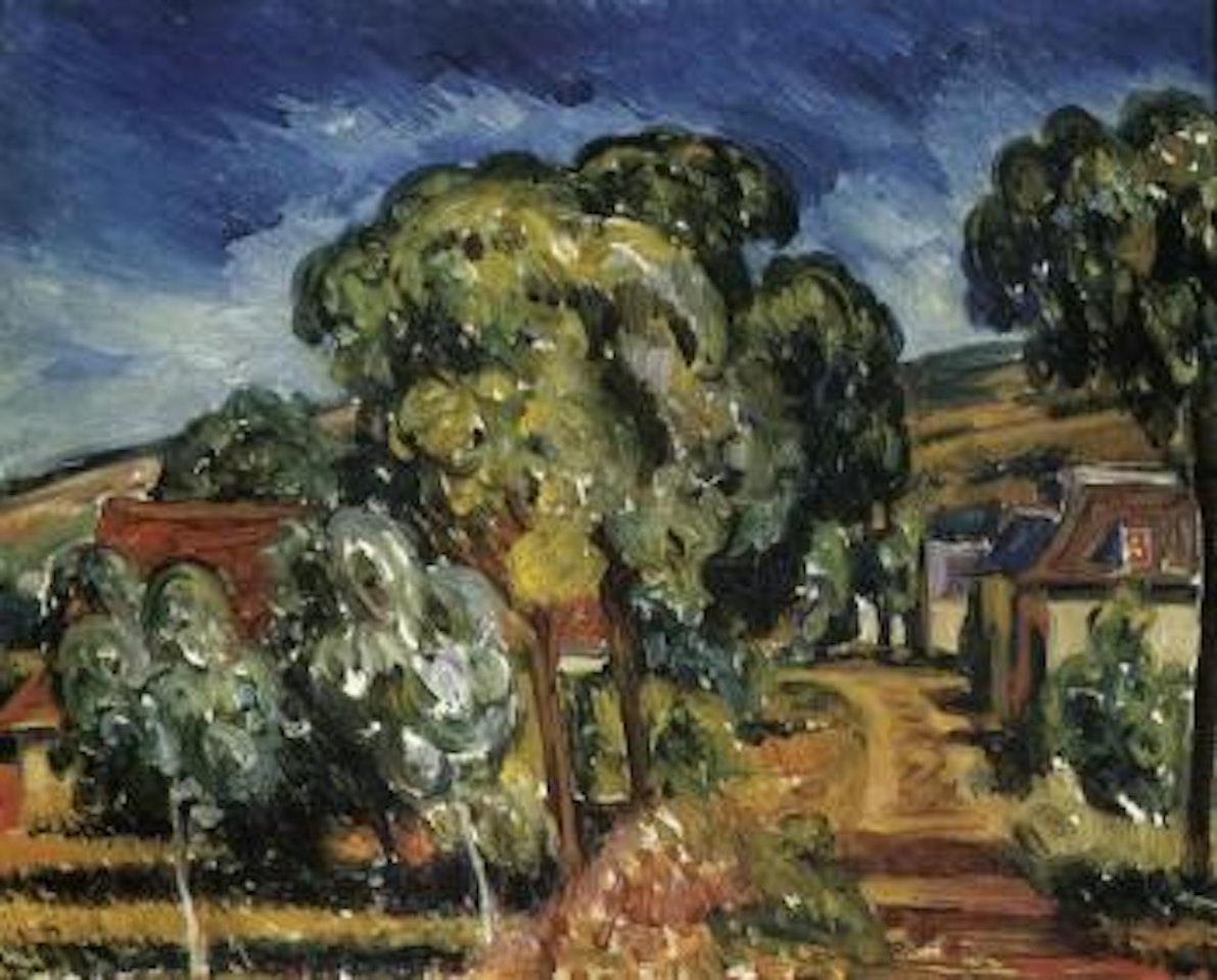 Village with trees by Louis Ritman