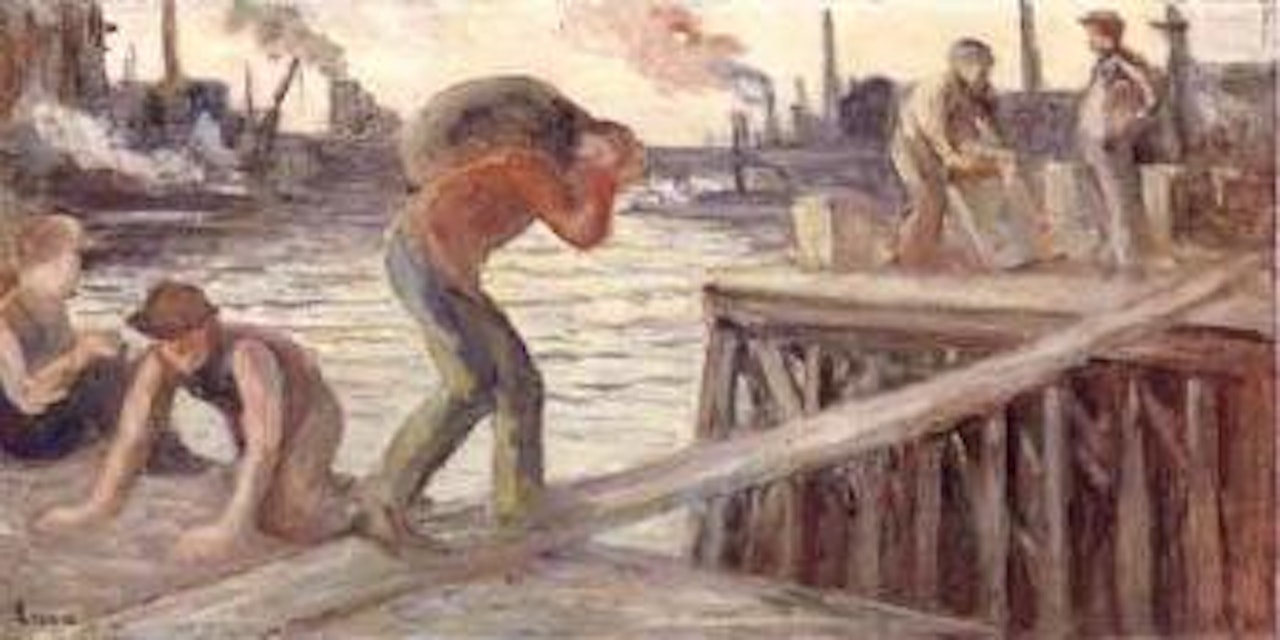 Sur les quais, les debardeurs by Maximilien Luce