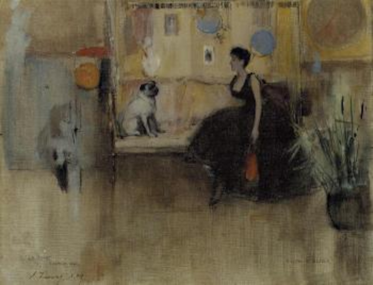 Girl in black by John Lavery
