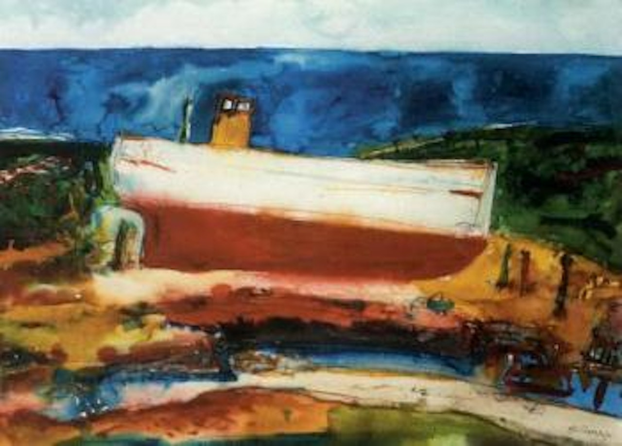 Fishing boat by John Bellany