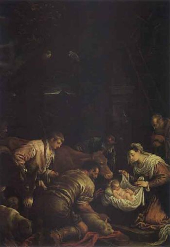 The Adoration of the shepherds by Leandro Bassano