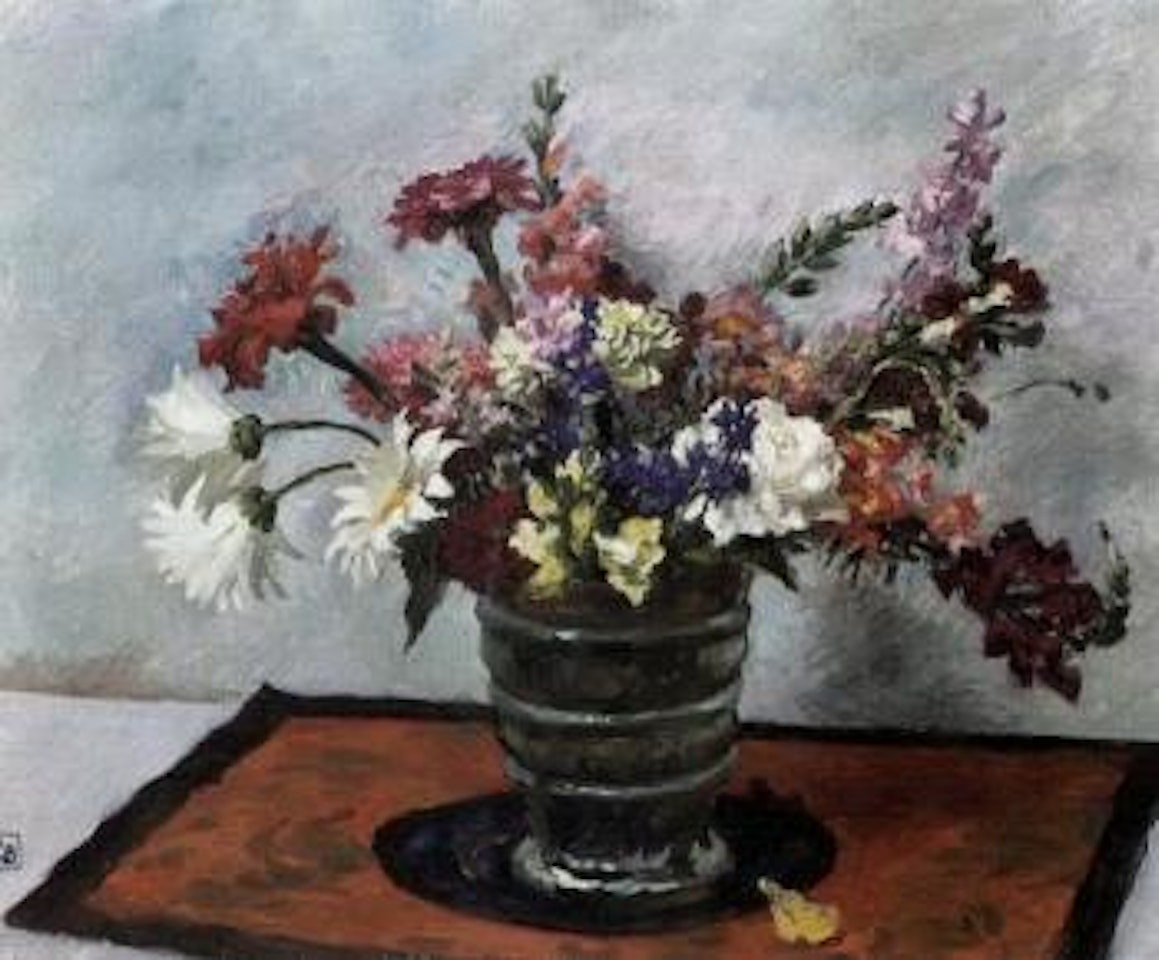 Still life of mixed blooms by Rupert Charles Wulsten Bunny