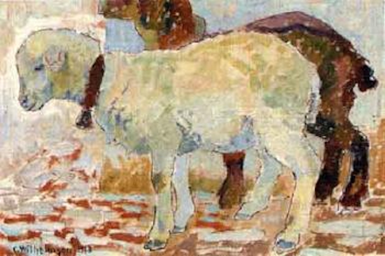 Two lambs by Carl Wilhelmson