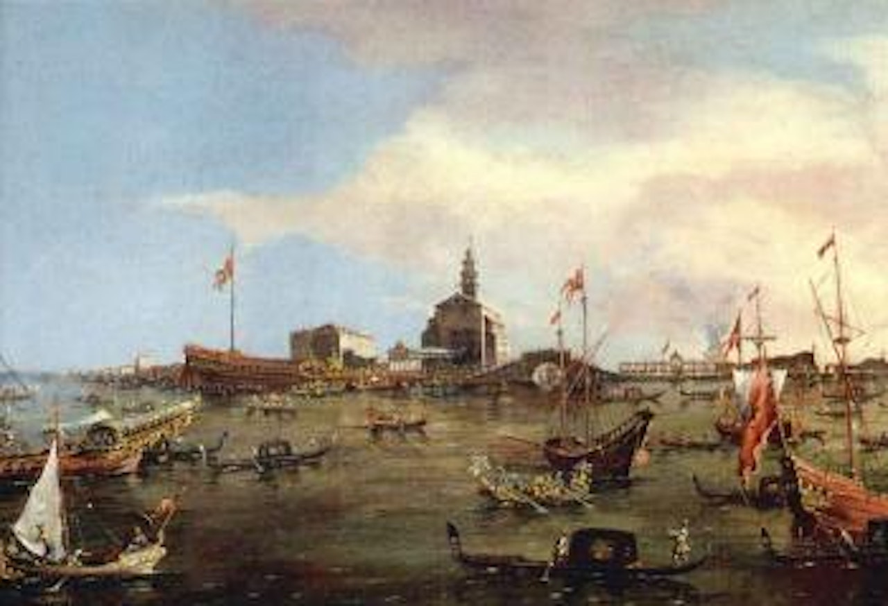 Celebrations on the Canal, Venice by Canaletto