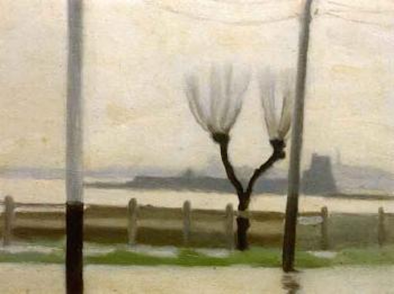 Wet evening by Clarice Beckett
