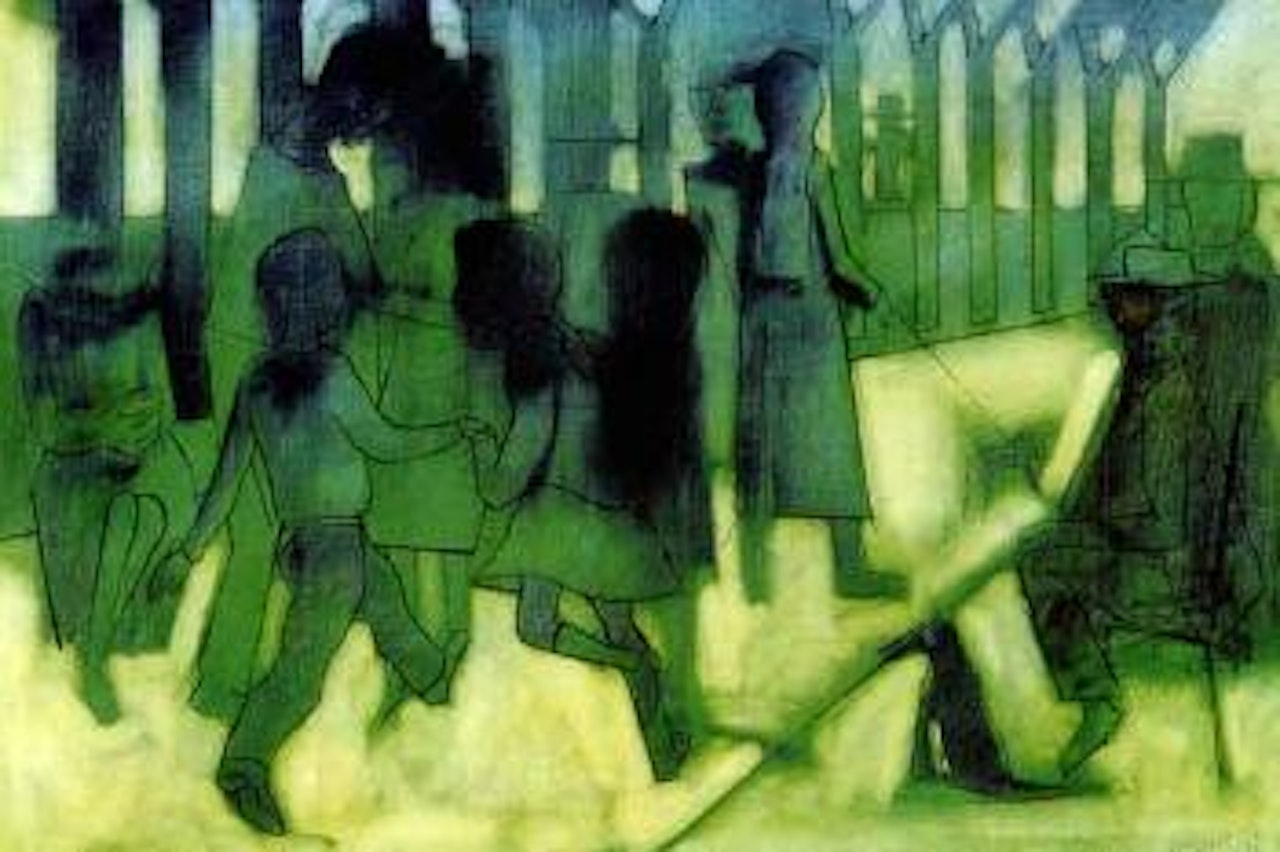 Green dusk - in Paris by Charles Blackman