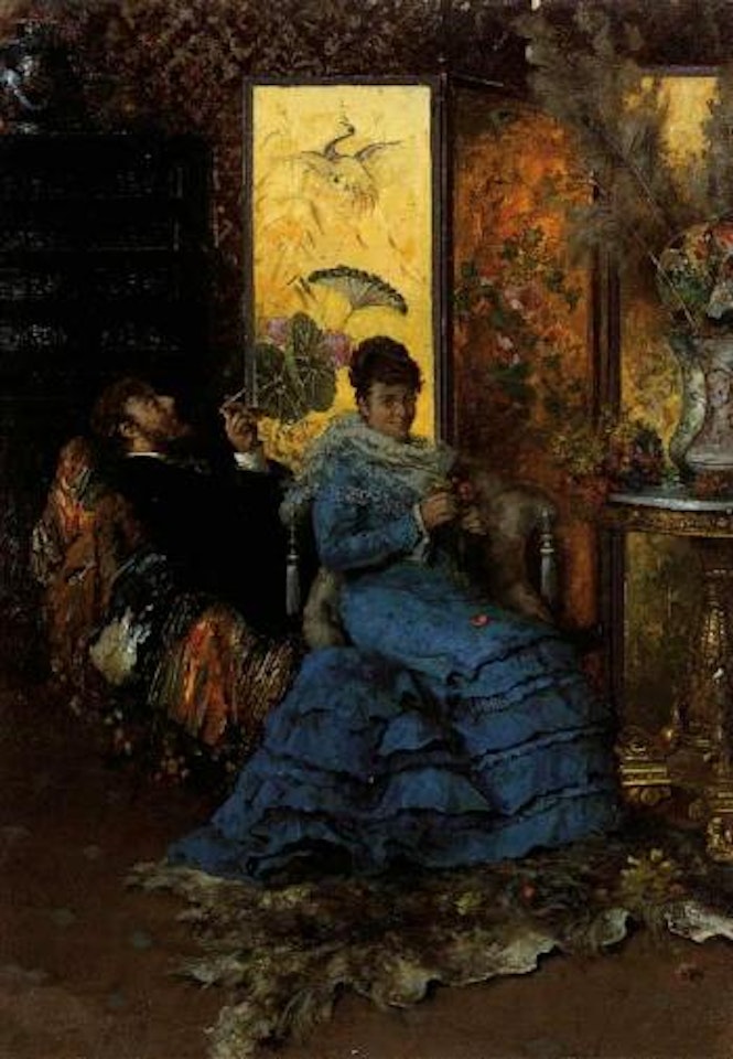 Interior with figures by Italian School