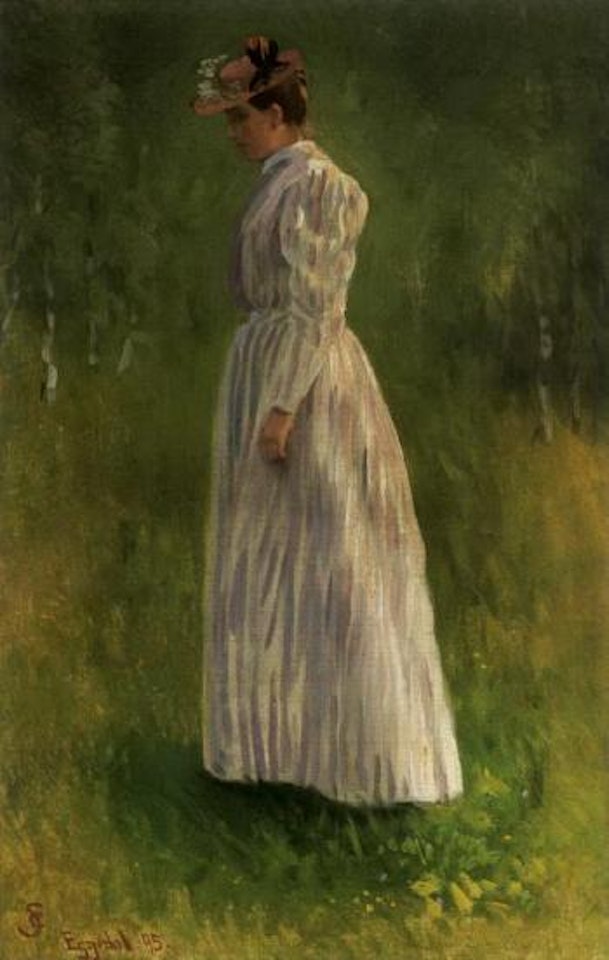 Portrait of the artist's nice by Christian Skredsvig