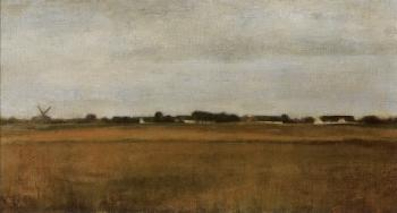 Landscape from Virum, summer by Vilhelm Hammershoi