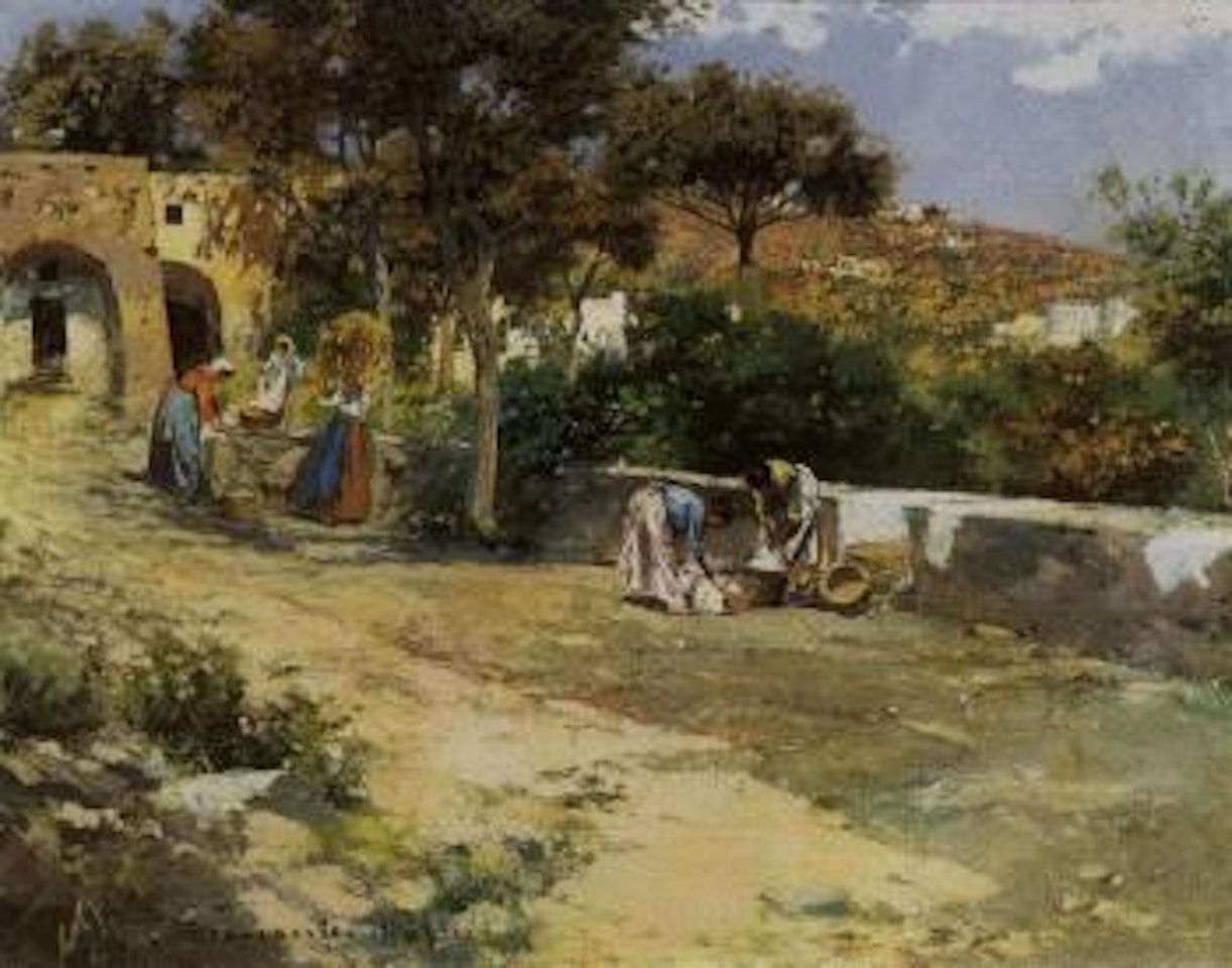 Washerwomen in Naples by Carlo Brancaccio
